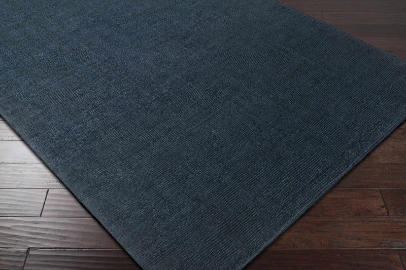 Brockton Solid Wool Dark Blue Area Rug-Boutique Rugs-lobo nosara