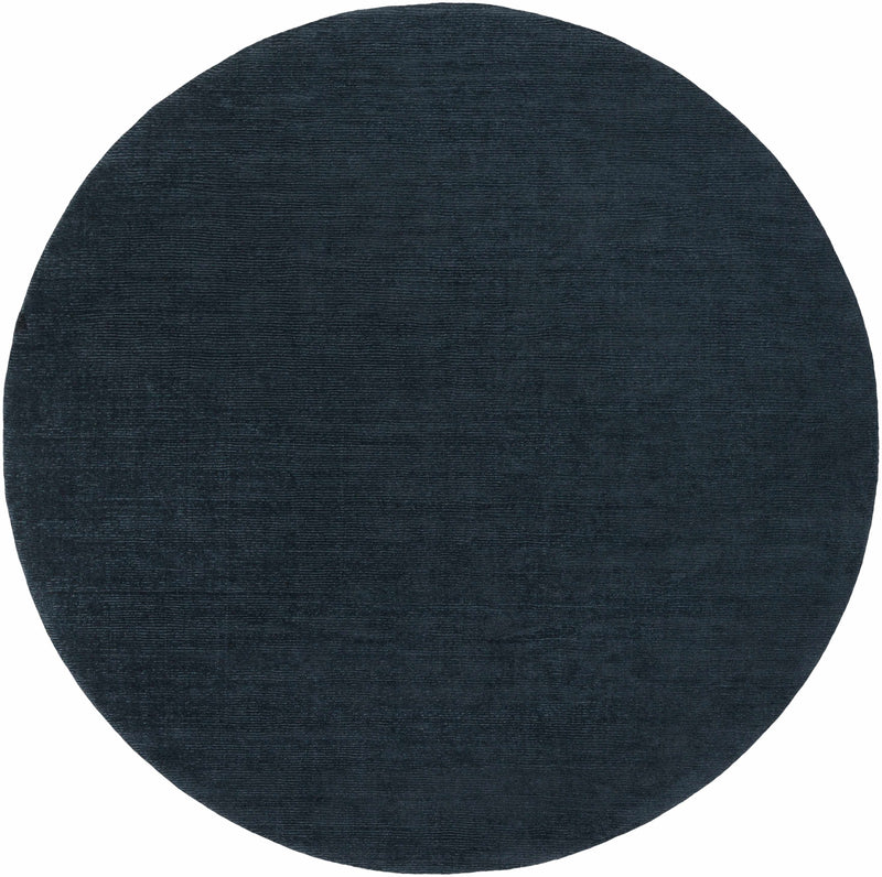 Brockton Solid Wool Dark Blue Area Rug-Boutique Rugs-lobo nosara
