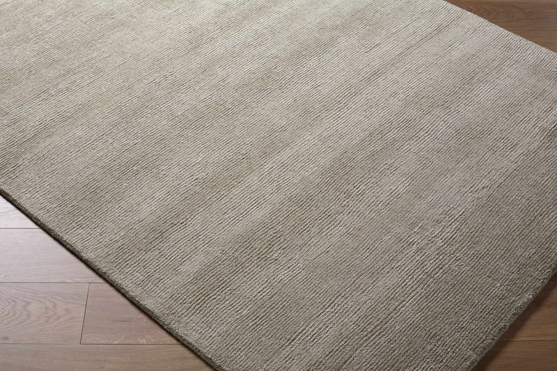 Brockton Solid Wool Gray Area Rug-Boutique Rugs-lobo nosara