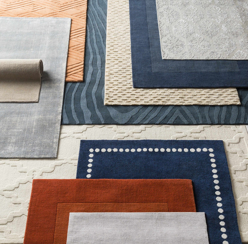 Brockton Solid Wool Gray Area Rug-Boutique Rugs-lobo nosara