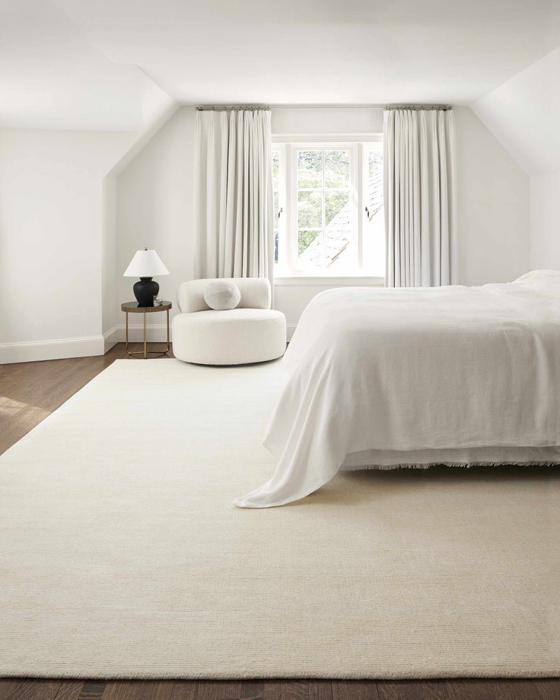 Brockton Solid Wool Light Beige Area Rug-Boutique Rugs-lobo nosara