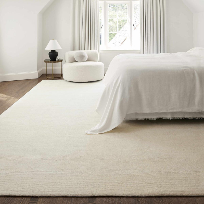 Brockton Solid Wool Light Beige Area Rug-Boutique Rugs-lobo nosara