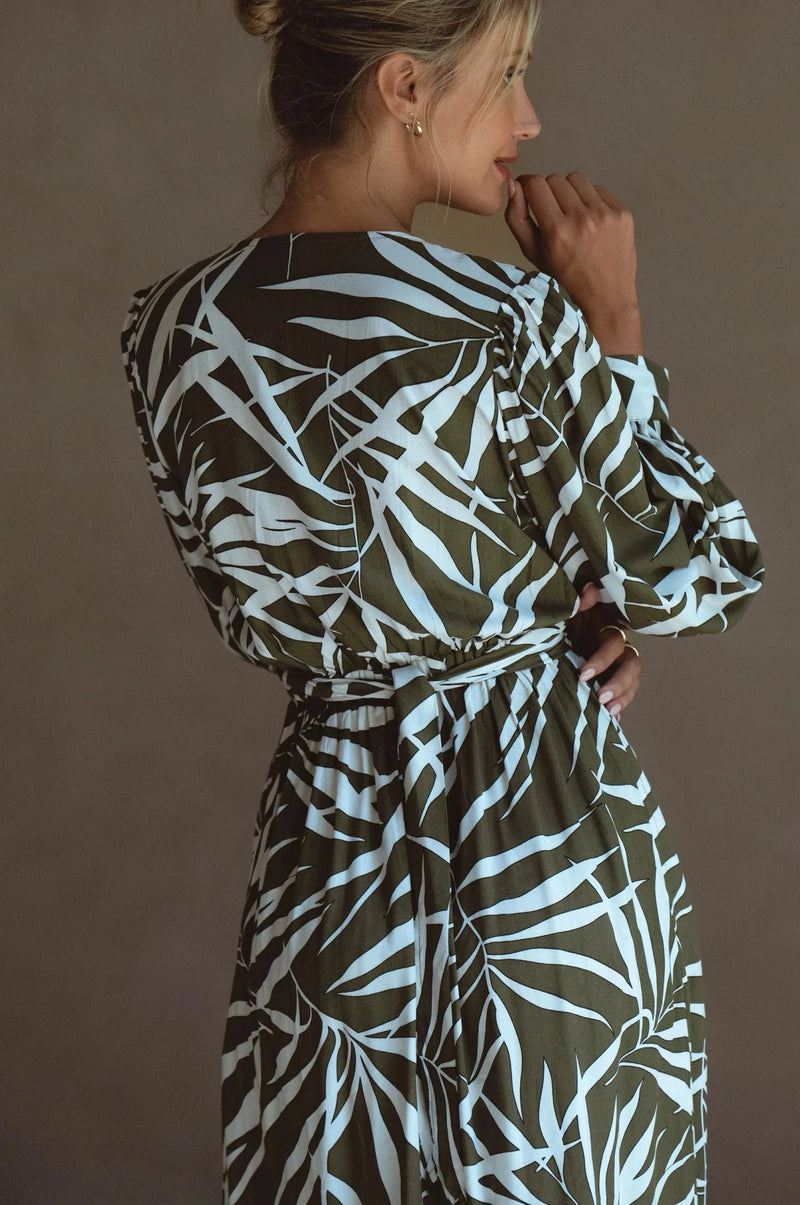 Celeste Convertible Midi Dress - Olive Fern-BALI ELF-lobo nosara