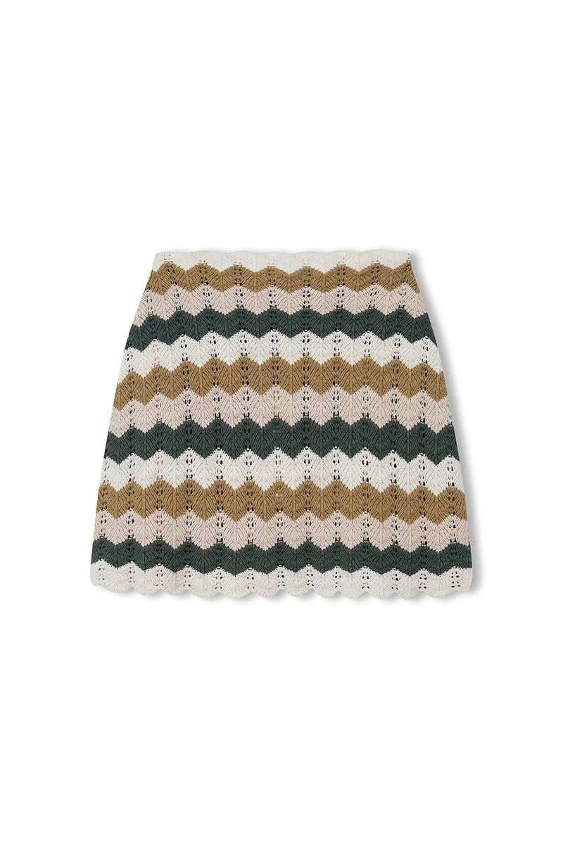 Chevron Cotton Crochet Mini Skirt-Zulu & Zephyr-lobo nosara