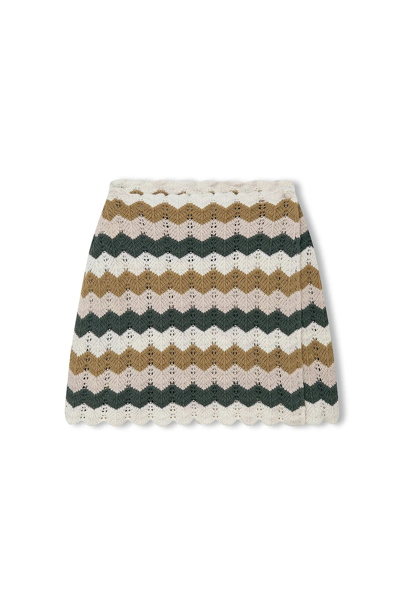 Chevron Cotton Crochet Mini Skirt-Zulu & Zephyr-lobo nosara
