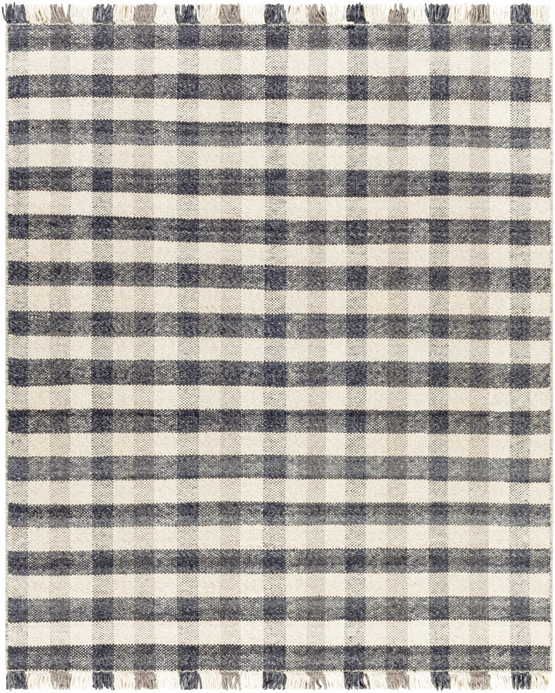 Chilliwack Gray Plaid Wool Rug-Boutique Rugs-lobo nosara