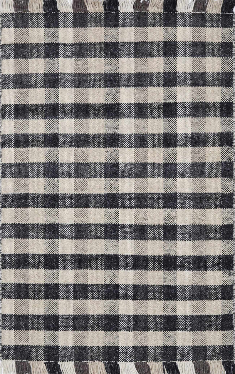 Chilliwack Gray Plaid Wool Rug-Boutique Rugs-lobo nosara