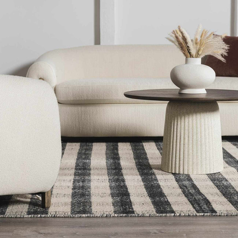 Chilliwack Gray Plaid Wool Rug-Boutique Rugs-lobo nosara