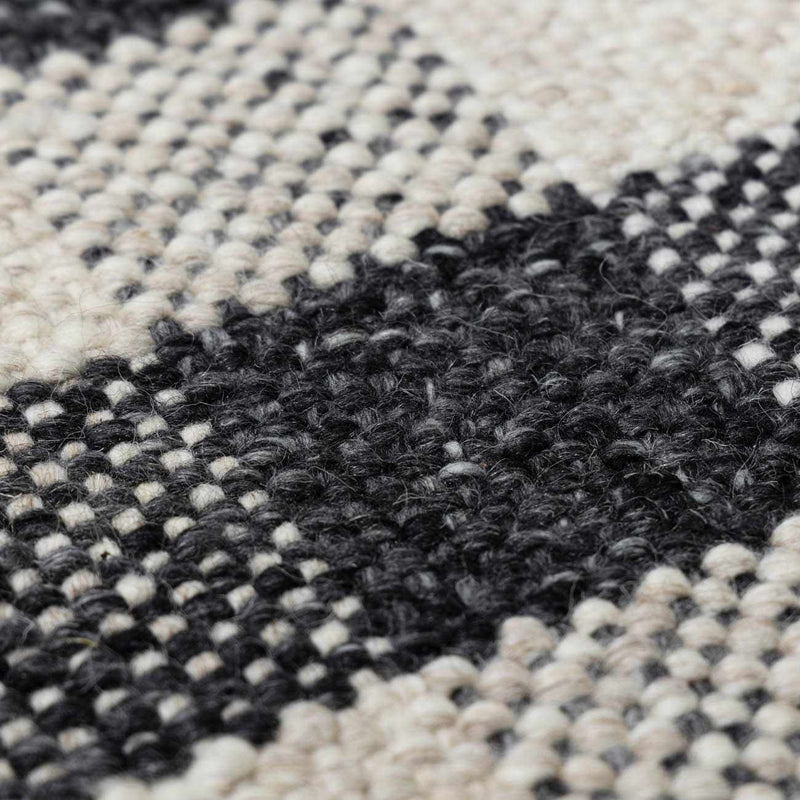 Chilliwack Gray Plaid Wool Rug-Boutique Rugs-lobo nosara