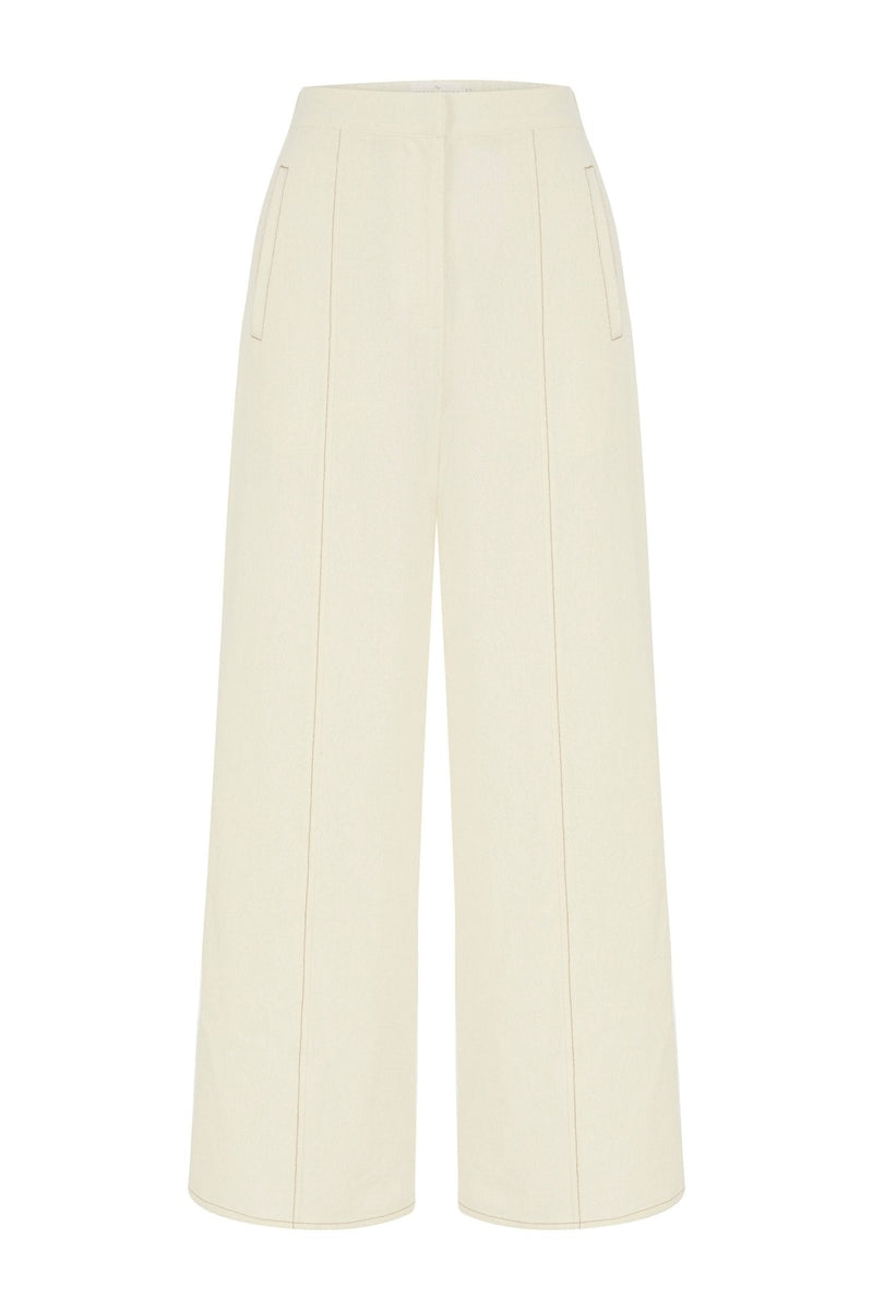 Chloe Pants - Natural-The Handloom-lobo nosara