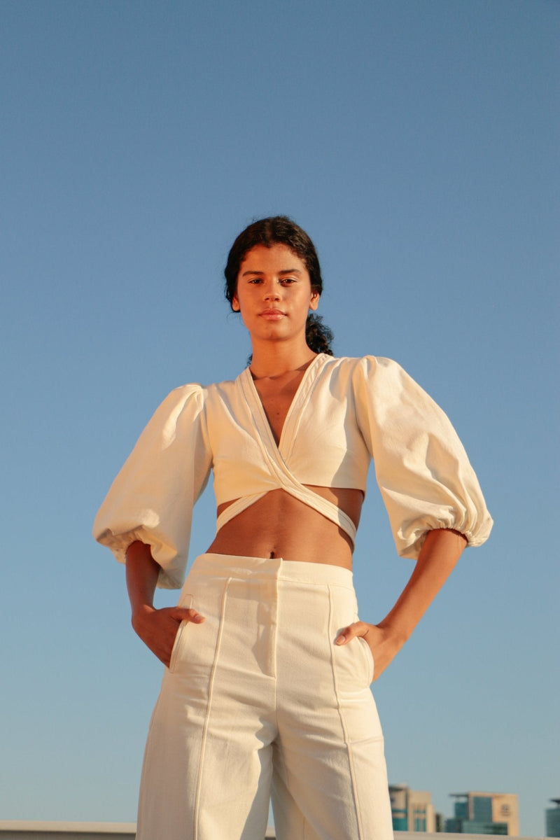 Chloe Top - Natural-The Handloom-lobo nosara