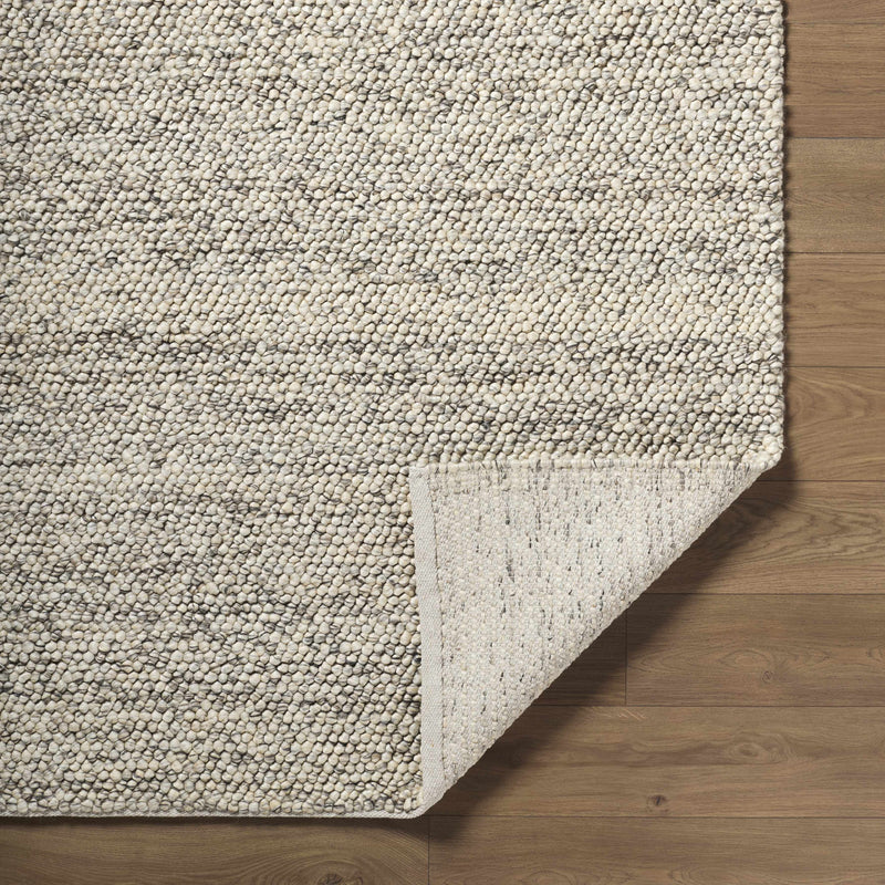 Clayne Beige & Charcoal Premium Wool Area Rug-Boutique Rugs-lobo nosara