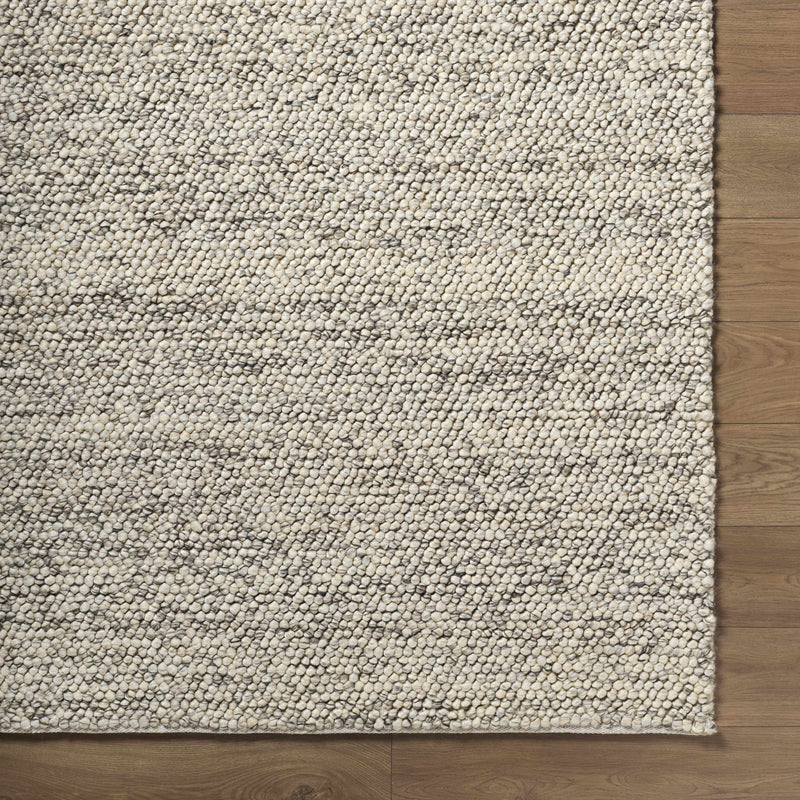 Clayne Beige & Charcoal Premium Wool Area Rug-Boutique Rugs-lobo nosara