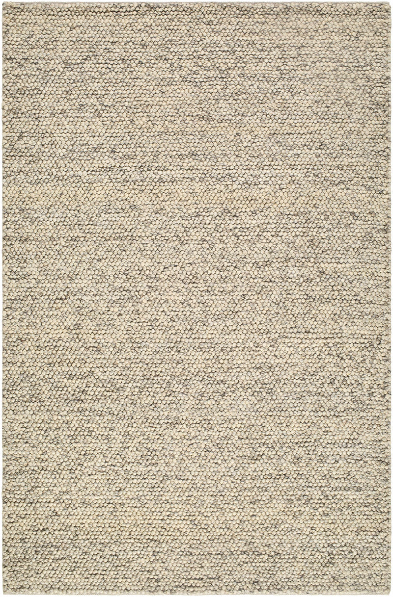 Clayne Beige & Charcoal Premium Wool Area Rug-Boutique Rugs-lobo nosara