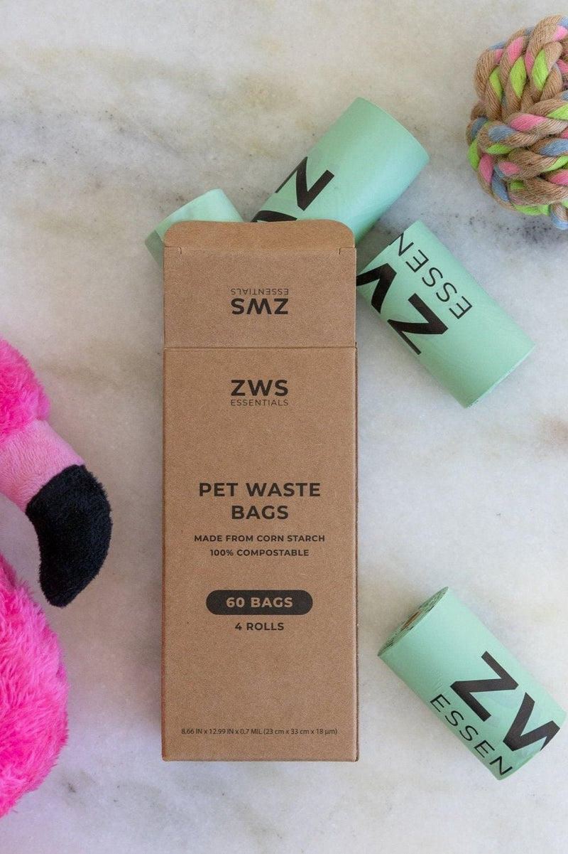 Compostable Pet Waste Bags - 60-Pack or 96-Pack, Plastic-Free-ZeroWasteStore.com-lobo nosara