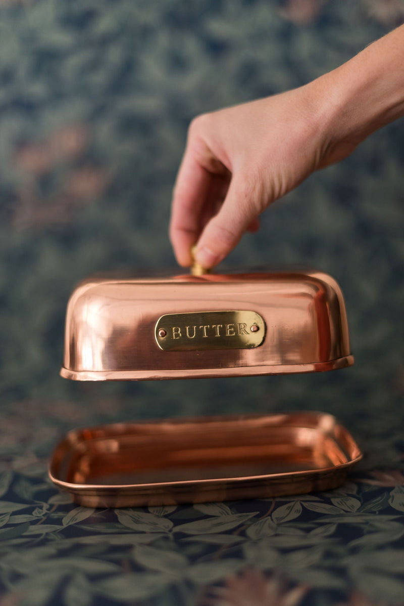 Copper Butter Dish-Galley & Fen-lobo nosara