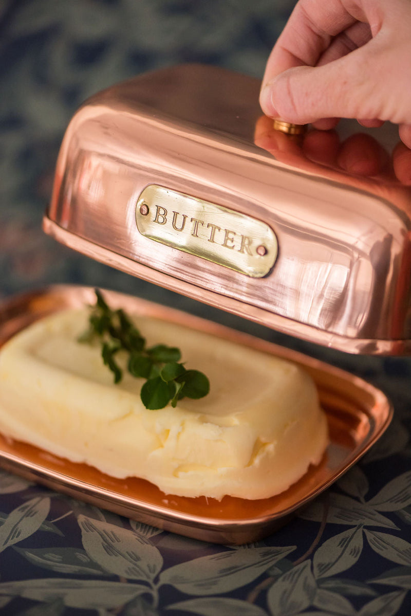 Copper Butter Dish-Galley & Fen-lobo nosara