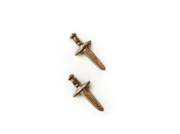 Dagger Stud Earrings - Silver-Saint Vagabond-lobo nosara