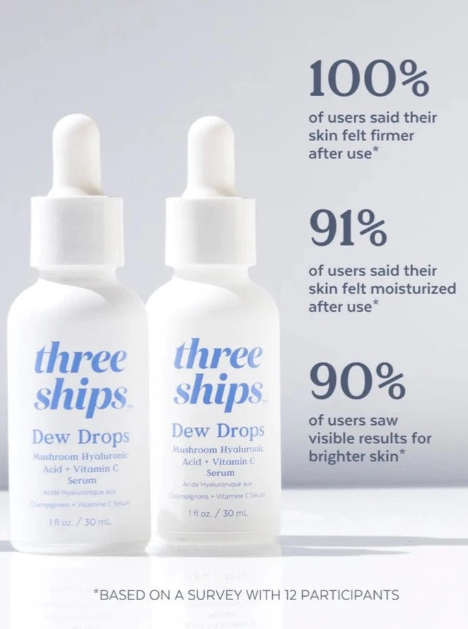 Dew Drops Mushroom Hyaluronic Acid + Vitamin C Serum-Three Ships Beauty-lobo nosara