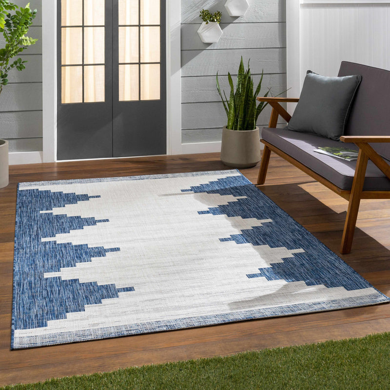 Djugun Navy Indoor & Outdoor Rug-Boutique Rugs-lobo nosara