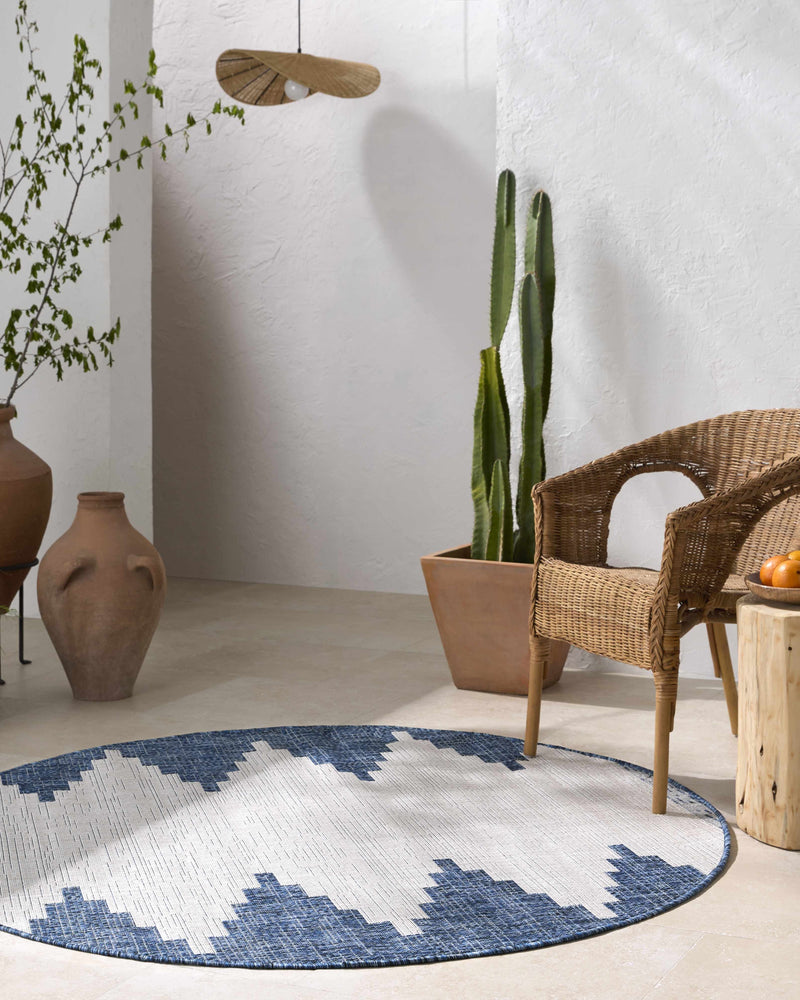 Djugun Navy Indoor & Outdoor Rug-Boutique Rugs-lobo nosara