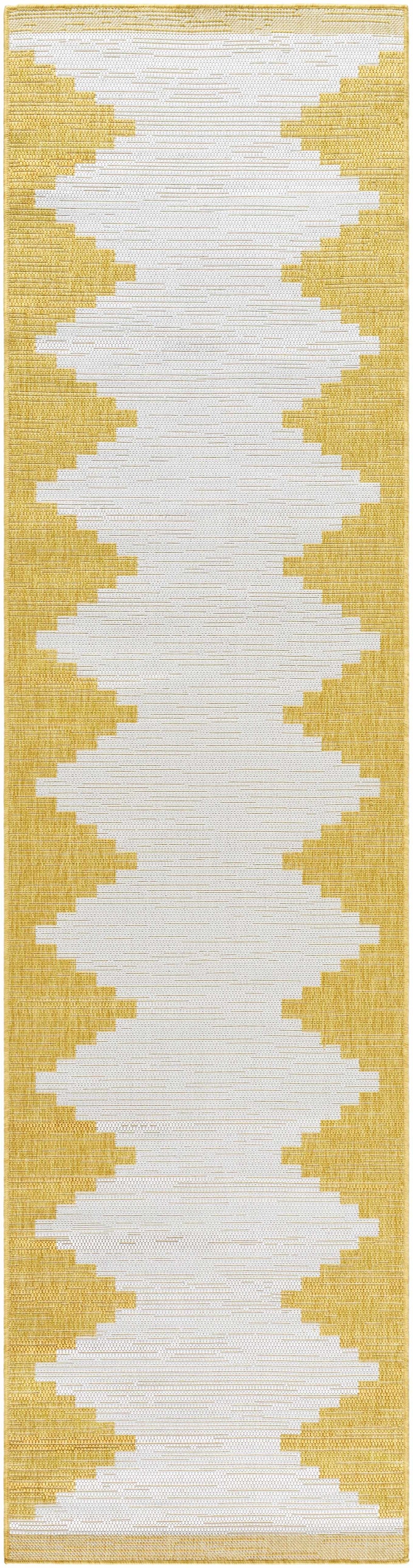 Djugun Yellow Outdoor Rug-Boutique Rugs-lobo nosara