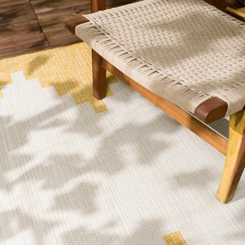 Djugun Yellow Outdoor Rug-Boutique Rugs-lobo nosara