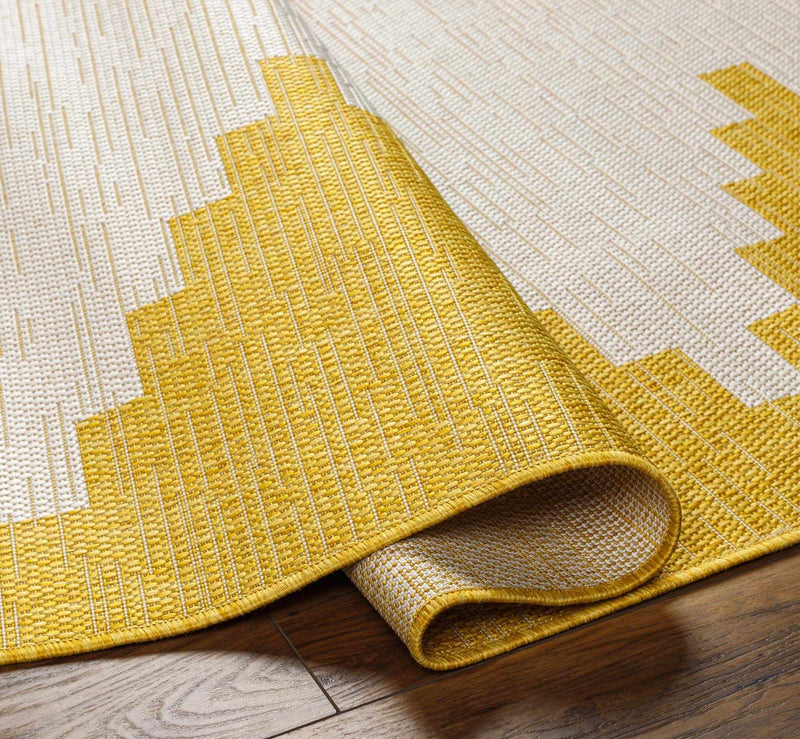 Djugun Yellow Outdoor Rug-Boutique Rugs-lobo nosara