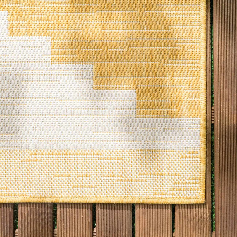 Djugun Yellow Outdoor Rug-Boutique Rugs-lobo nosara