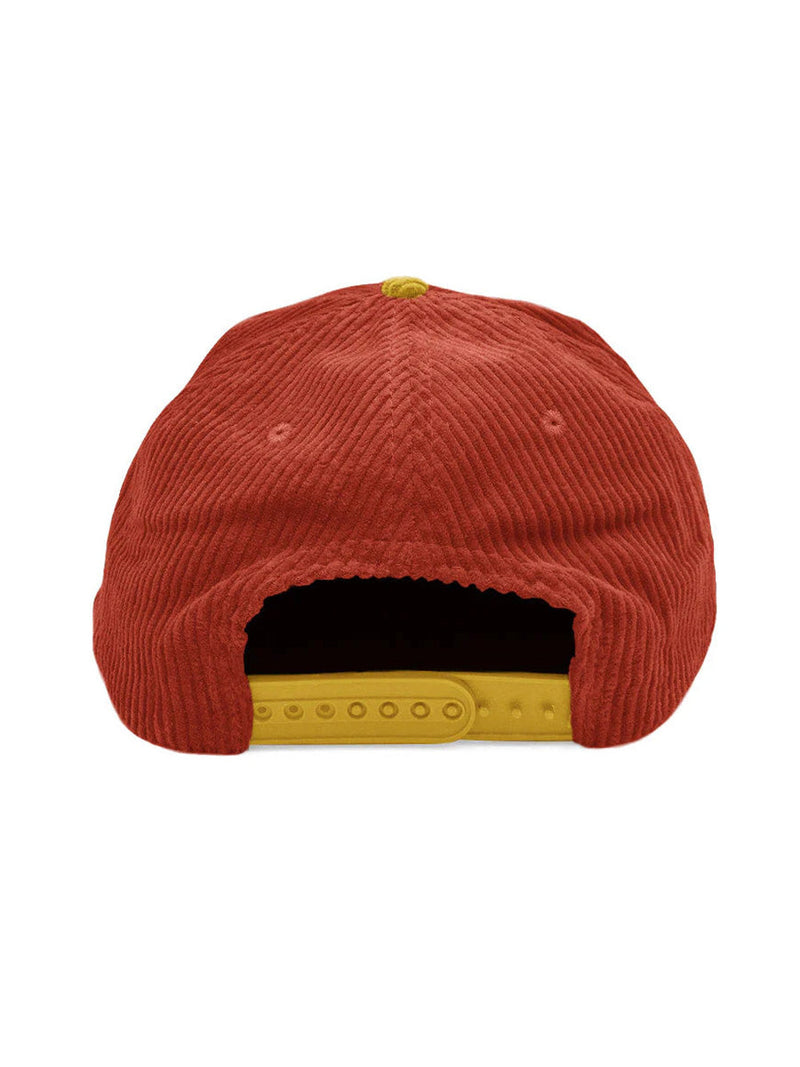 Don't Trip Two Tone Fat Corduroy Snapback Hat Brick/Yellow-Free & Easy-lobo nosara