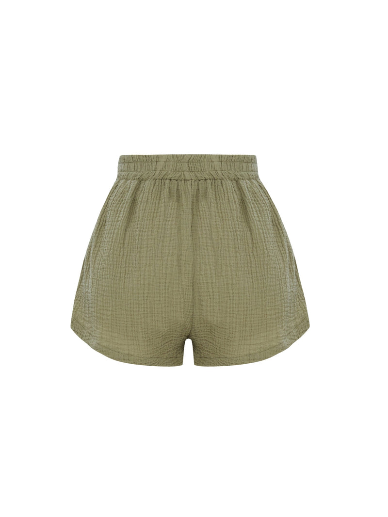 Echo Boy Short - Khaki Green-The Handloom-lobo nosara