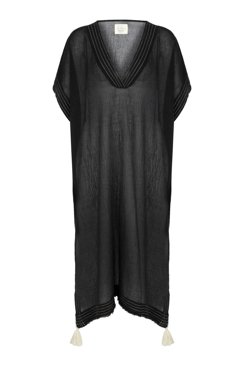 Ela Kaftan - Black-The Handloom-lobo nosara