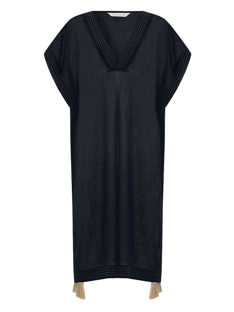 Ela Kaftan - Navy-The Handloom-lobo nosara