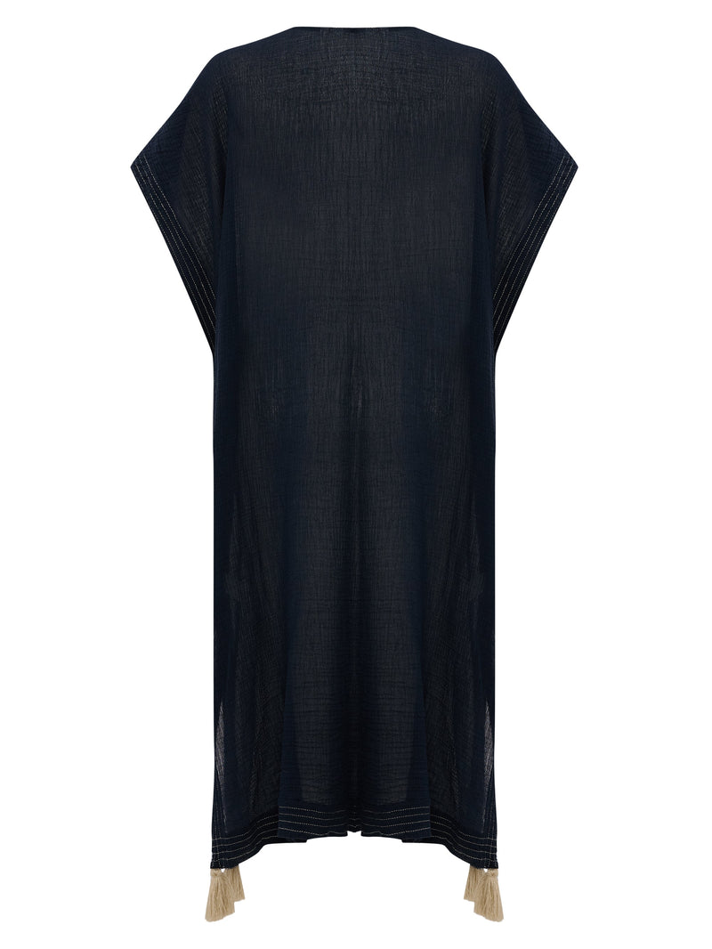 Ela Kaftan - Navy-The Handloom-lobo nosara