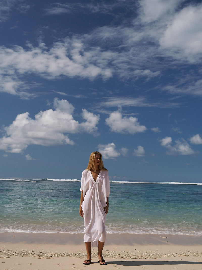 Esti Tunic - White-The Handloom-lobo nosara