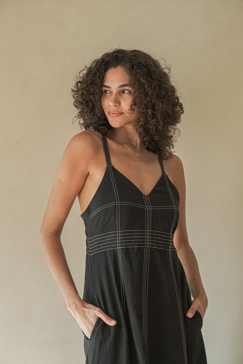 Eva Maxi Dress - Black-The Handloom-lobo nosara