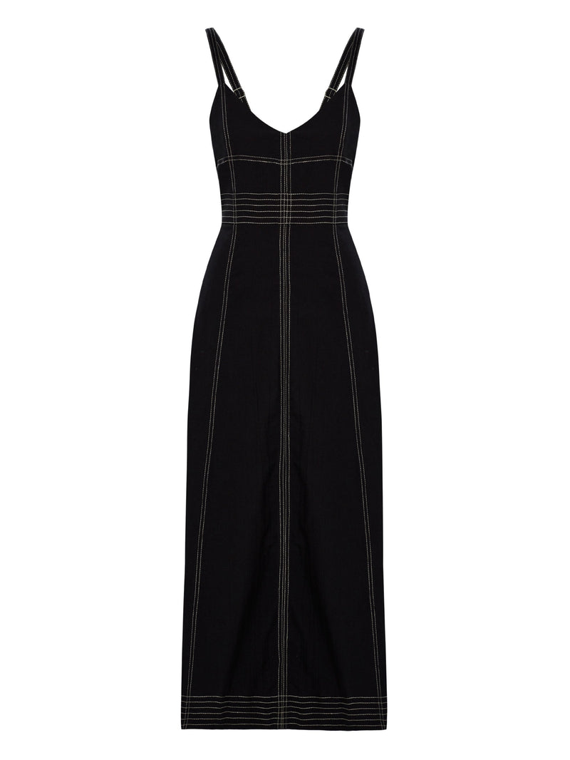 Eva Maxi Dress - Black-The Handloom-lobo nosara