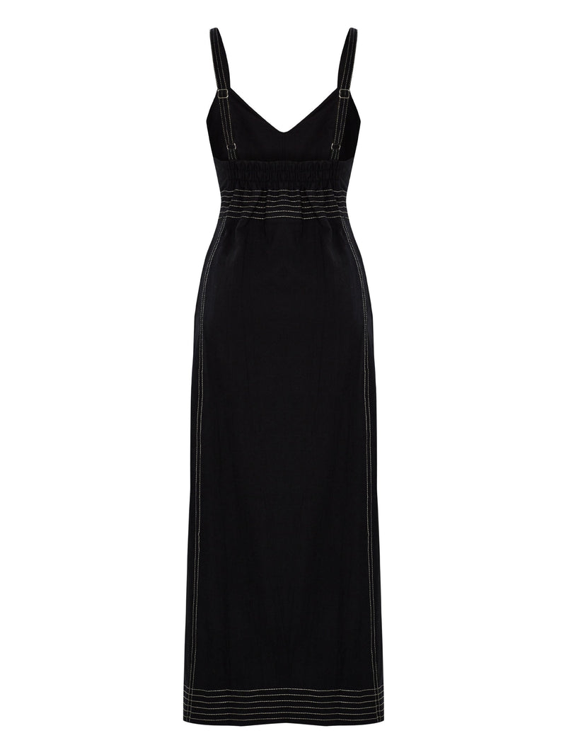 Eva Maxi Dress - Black-The Handloom-lobo nosara