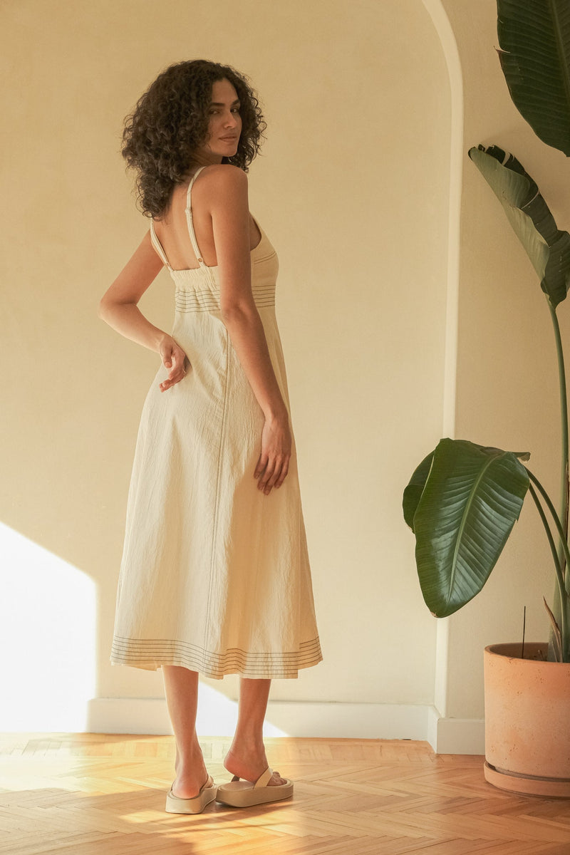 Eva Maxi Dress - Natural-The Handloom-lobo nosara