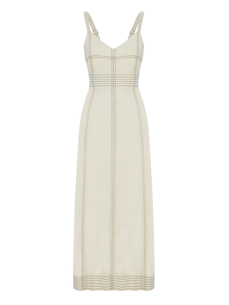 Eva Maxi Dress - Natural-The Handloom-lobo nosara