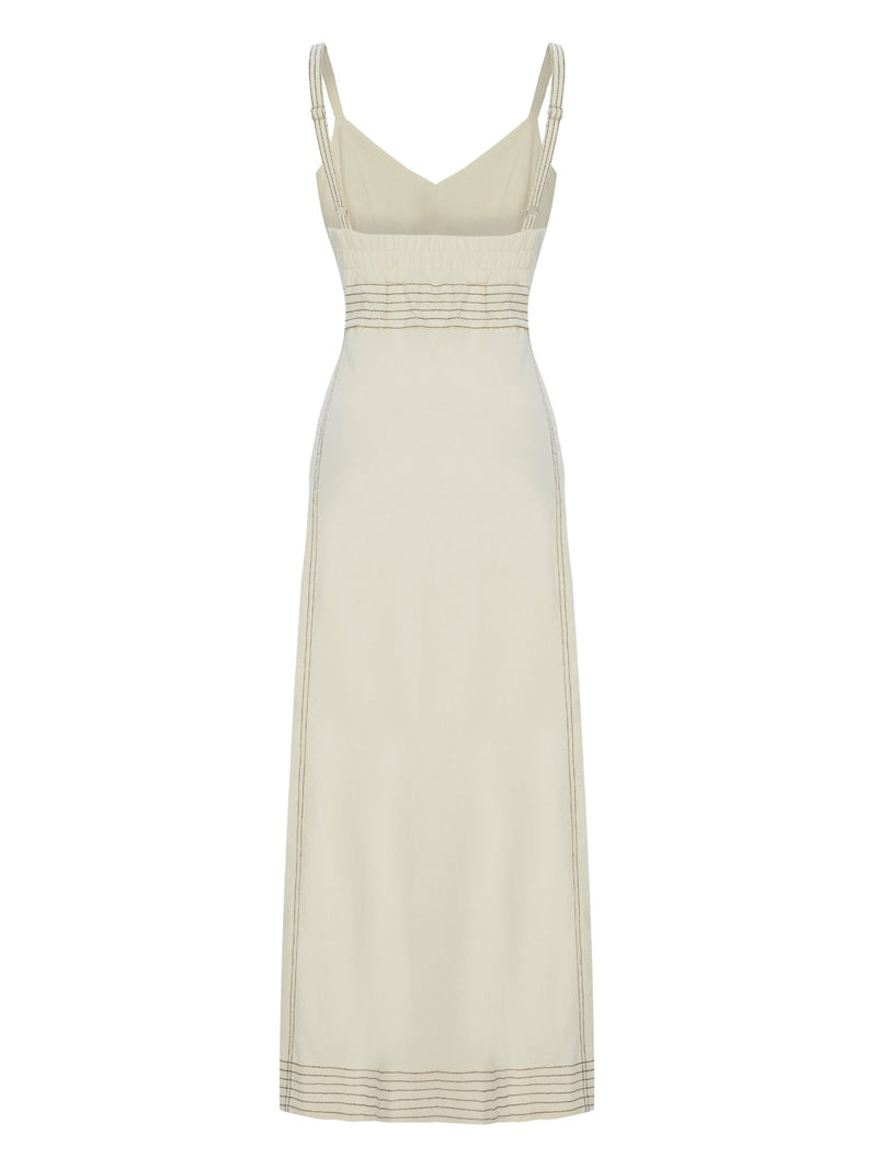 Eva Maxi Dress - Natural-The Handloom-lobo nosara