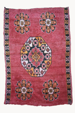 Fatna Vintage Moroccan Wool Rug | 5'3" x 8'2"-Apartment F-lobo nosara