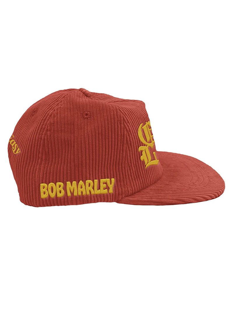 F&E x Bob Marley One Love Fat Corduroy Snapback Hat-Free & Easy-lobo nosara