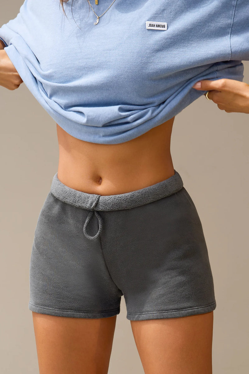 Fitted Sweat Short-Joah Brown-lobo nosara