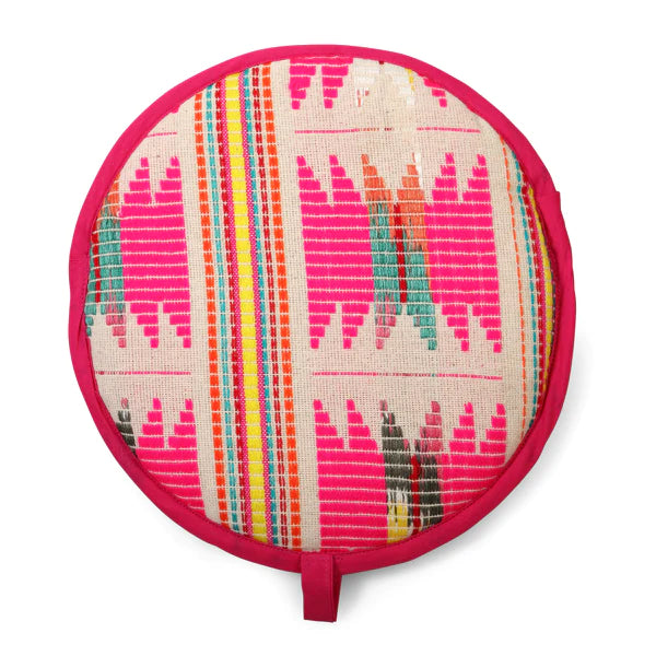 Flat Tortilla Warmer, Pink Star-Casa Amarosa-lobo nosara