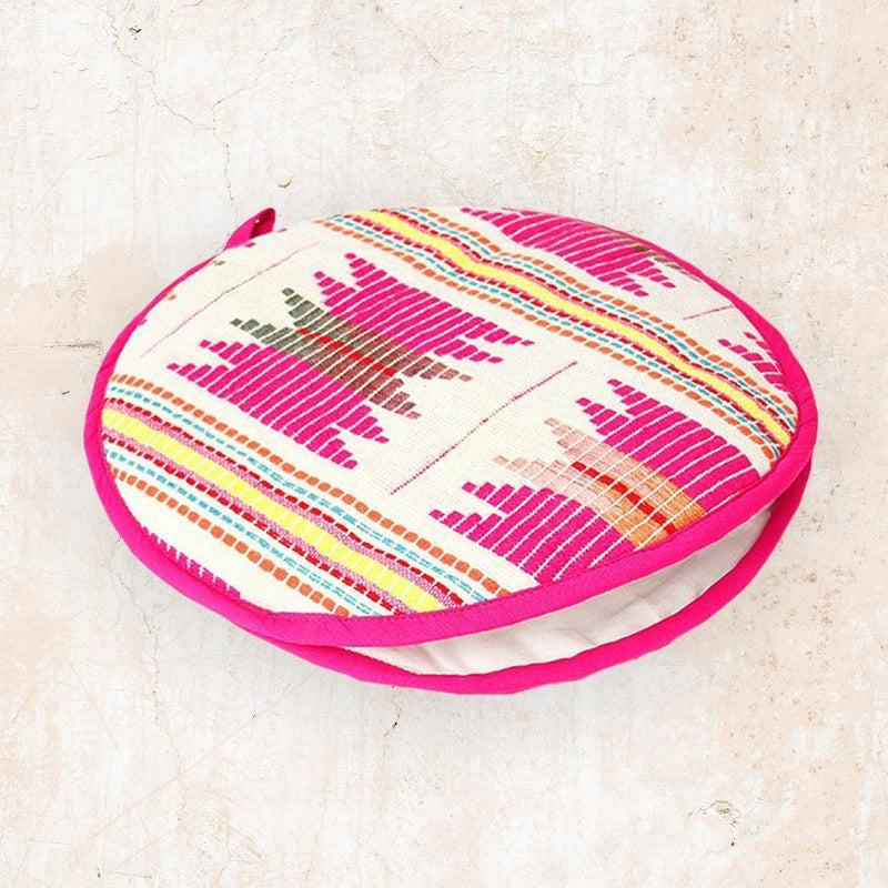 Flat Tortilla Warmer, Pink Star-Casa Amarosa-lobo nosara