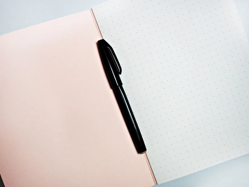 Green Lilac Shadow Brush Slimline Notebook-The Completist-lobo nosara