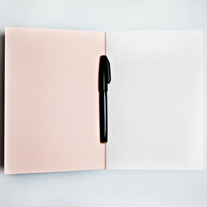 Green Lilac Shadow Brush Slimline Notebook-The Completist-lobo nosara