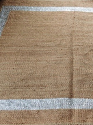 Handwoven Jute Silver Panja Rug-lobo-lobo nosara