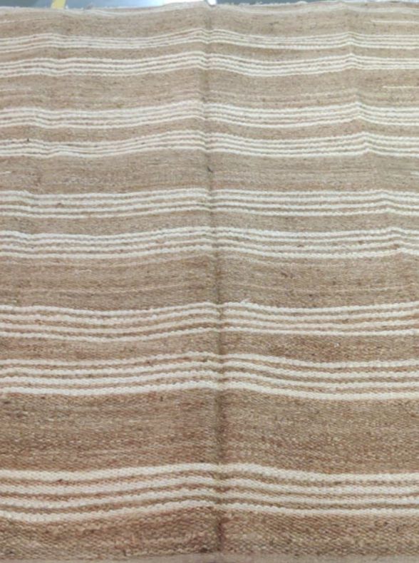 Handwoven Jute Triangle Stripes Rug-lobo-lobo nosara